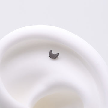 Detail View 1 of Implant Grade Titanium OneFit Threadless Blackline Crescent Moon Top Part